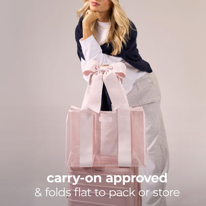 Case-Mate Pink Bow Jelly Tote | Waterproof Foldable Women's Bag