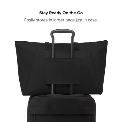 TUMI Just In Case Foldable Packable Travel Tote – Black/Gold