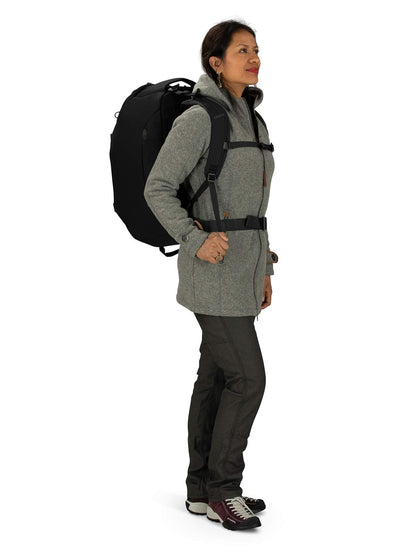 Osprey Porter 46L Travel Backpack – Carry-On Compatible, Black