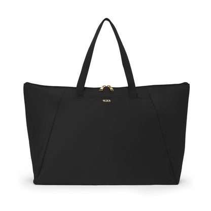 TUMI Just In Case Foldable Packable Travel Tote – Black/Gold