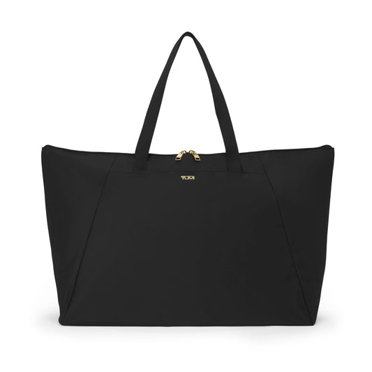 TUMI Just In Case Foldable Packable Travel Tote – Black/Gold