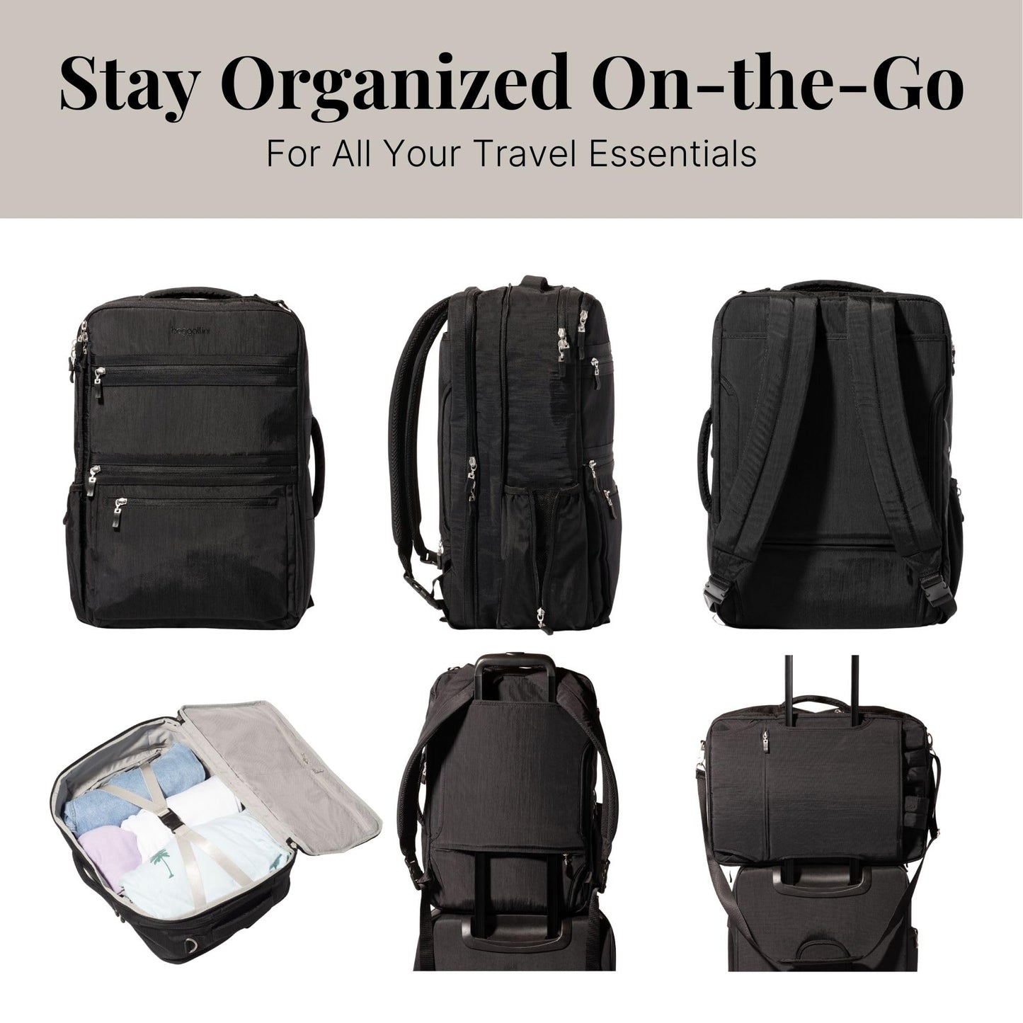 Baggallini Convertible Travel Backpack Duffel | Carry-On 30L