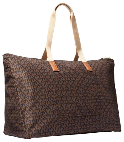 Michael Kors Jet Set Large Packable Nylon Tote – Brown/Acorn