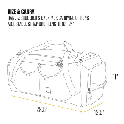 Carhartt Heavy-Haul 75L Nylon Duffel Bag | Carhartt Brown