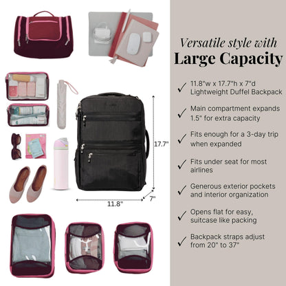 Baggallini Convertible Travel Backpack Duffel | Carry-On 30L