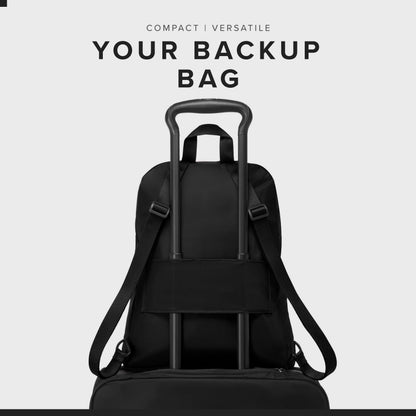 TUMI Just In Case Foldable Packable Backpack – Black/Gold