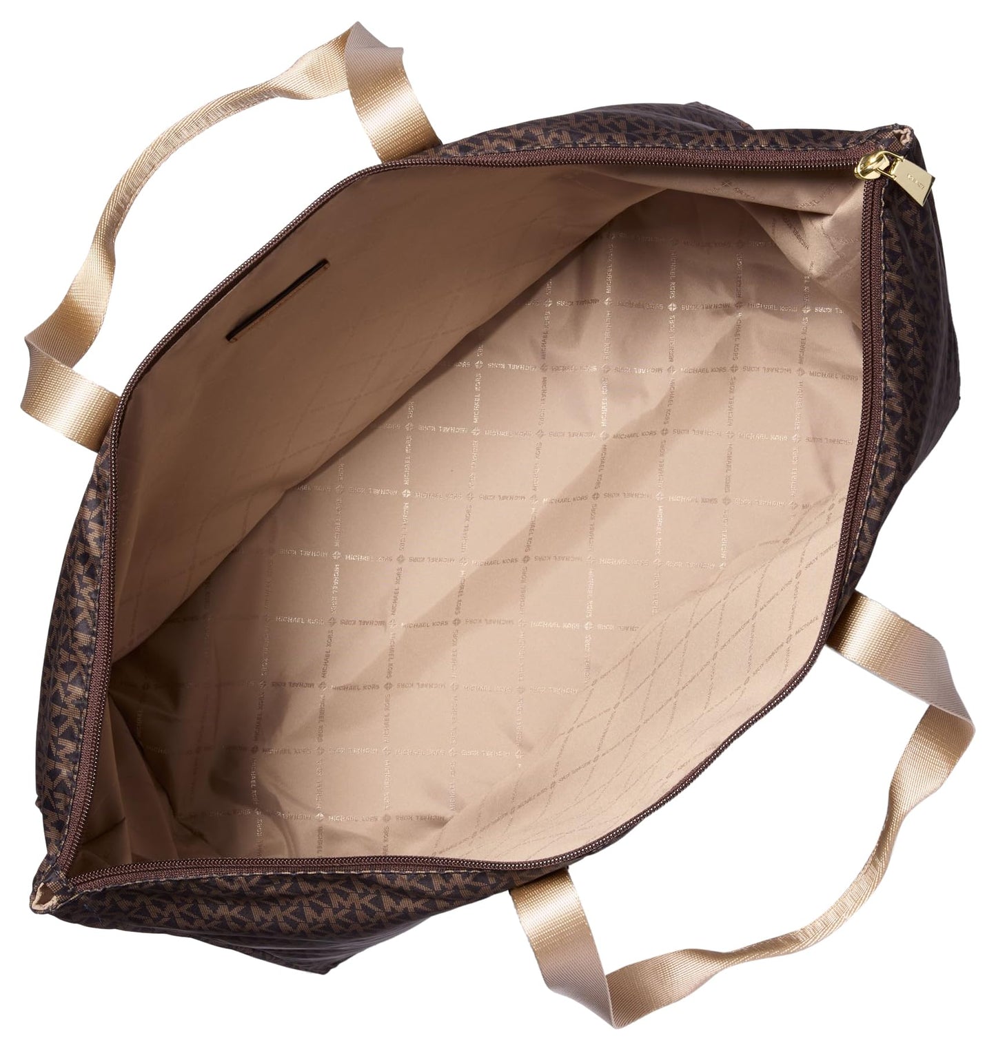 Michael Kors Jet Set Large Packable Nylon Tote – Brown/Acorn