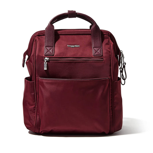 Baggallini Soho Women's Travel Laptop Backpack | Dark Cherry