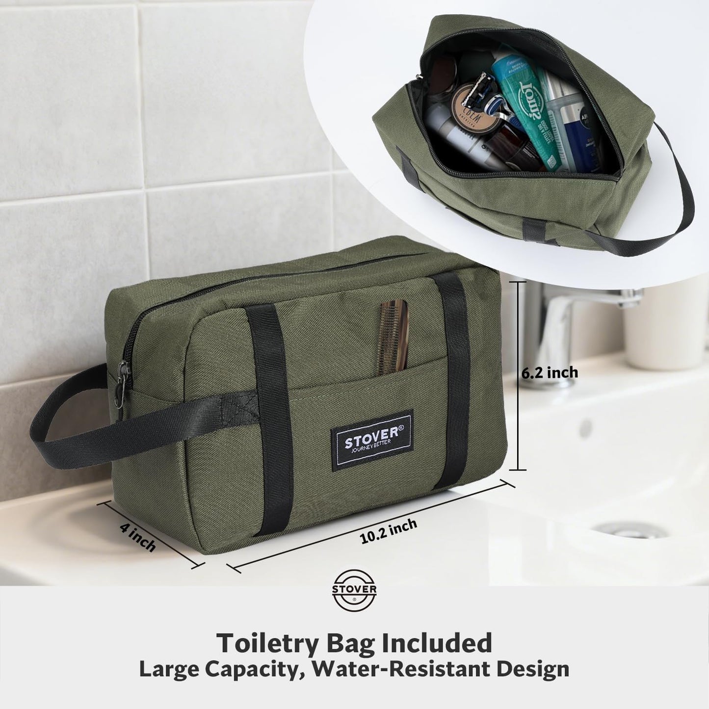 STOVER 45/80/100L Rolling Duffel Bag with Wheels – Green