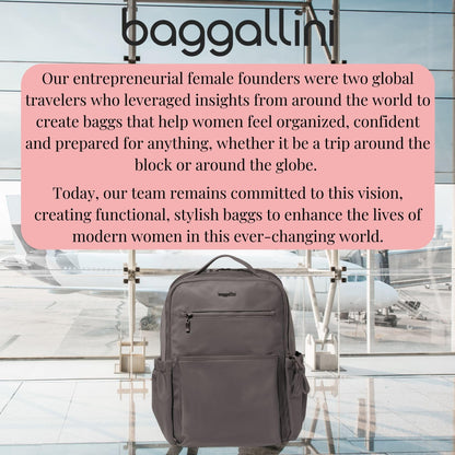 Baggallini Tribeca Expandable Laptop Backpack | RFID Travel Bag