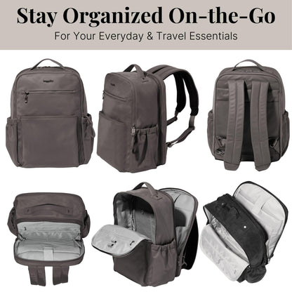 Baggallini Tribeca Expandable Laptop Backpack | RFID Travel Bag