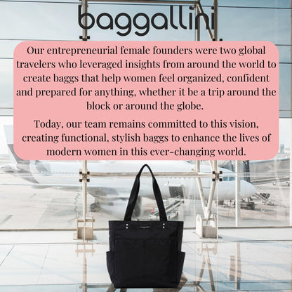 Baggallini Carryall Daily Tote | Lightweight Nylon Travel Bag