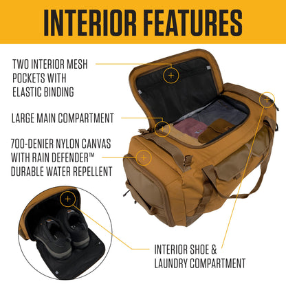 Carhartt Heavy-Haul 75L Nylon Duffel Bag | Carhartt Brown