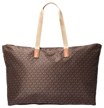 Michael Kors Jet Set Large Packable Nylon Tote – Brown/Acorn