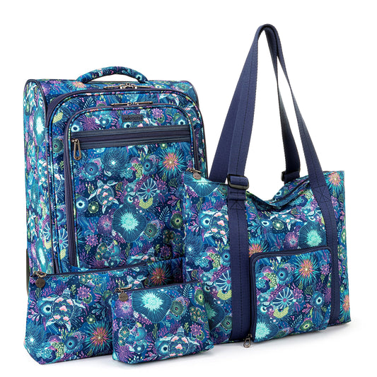 Sakroots 4-Piece Travel Bundle Set – Royal Blue Seascape